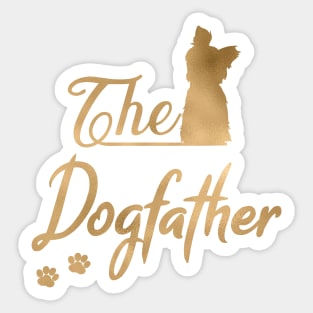 The Yorkshire Terrier aka Yorkie Dogfather Sticker